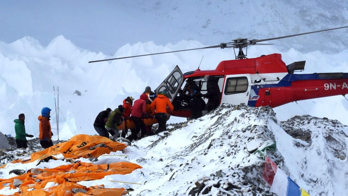 The day when Airbus AS 350 B3 Helicopter landed on top of the World