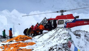 Fishtail Air Helicopter at EBC