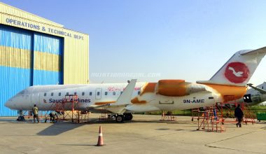 Saurya Airlines '9N-AME' at East Helipad