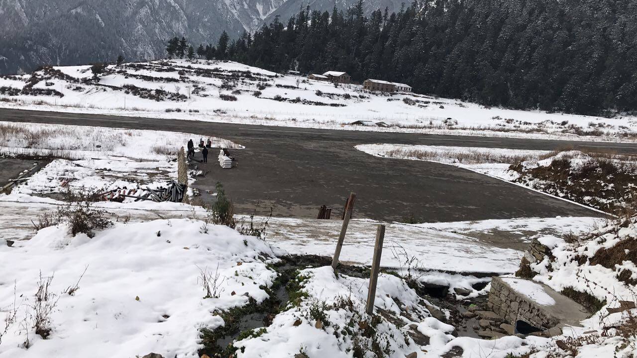 Simikot Airport Conducting Regular Flights Despite Snowfall